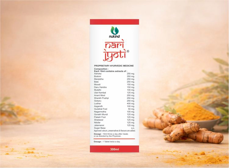 Ayurvedic women’s health tonic Nari Jyoti by Nukind Healthcare. Ayurvedic women’s health tonic Nari Jyoti by Nukind Healthcare.