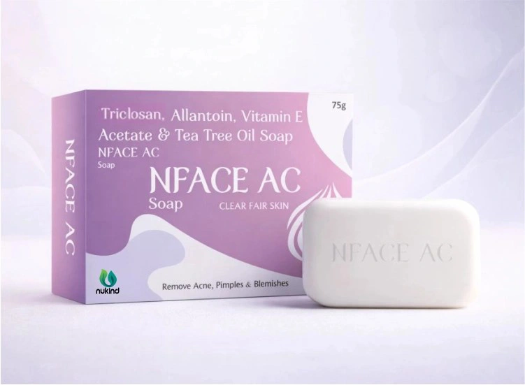 NFACE AC Soap – Triclosan, Allantoin & Tea Tree Oil Soap for Acne-Prone Skin NFACE AC Soap – Triclosan, Allantoin & Tea Tree Oil Soap for Acne-Prone Skin