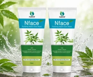 NFace Purifying Neem Face Wash with Neem, Tea Tree Oil & Turmeric for Acne and Oily Skin