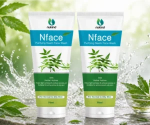 NFace Purifying Neem Face Wash with Neem, Tea Tree Oil & Turmeric for Acne and Oily Skin