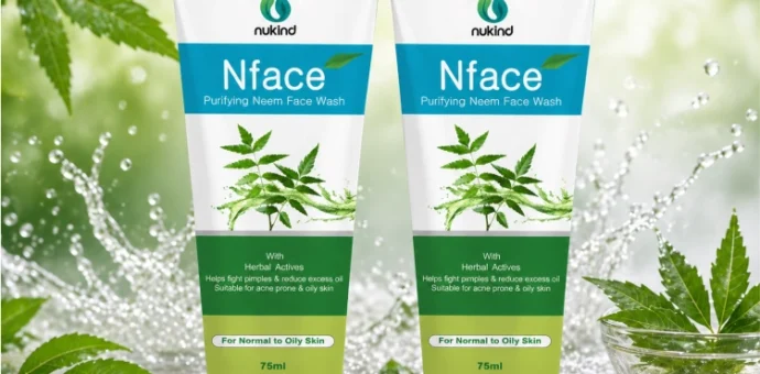 NFace Purifying Neem Face Wash with Neem, Tea Tree Oil & Turmeric for Acne and Oily Skin
