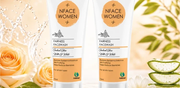 NFace Women Face Wash 75ml with G-White, Saffron & Rose for Skin Glow and Even Tone