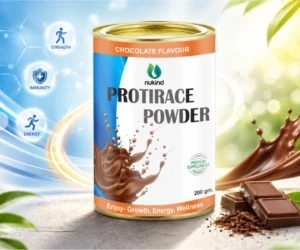 Protirace Chocolate Flavour Protein Powder | Enriched with Amla & Ayurvedic Herbs for Energy & Strength