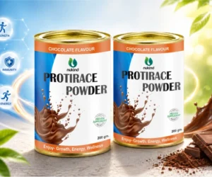 Protirace Powder Chocolate - Protein-Rich Soya Protein Supplement with Ashwagandha, Shilajit & Natural Cocoa