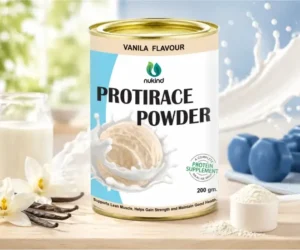 Protirace Vanilla Flavour Protein Powder | Enriched with Dry Fruits for Energy & Daily Wellness