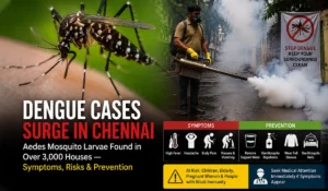 Dengue Cases Surge in Chennai: Aedes Mosquito Larvae Found in Over 3,000 Houses — Symptoms, Risks & Prevention