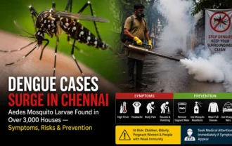 Dengue Cases Surge in Chennai: Aedes Mosquito Larvae Found in Over 3,000 Houses — Symptoms, Risks & Prevention