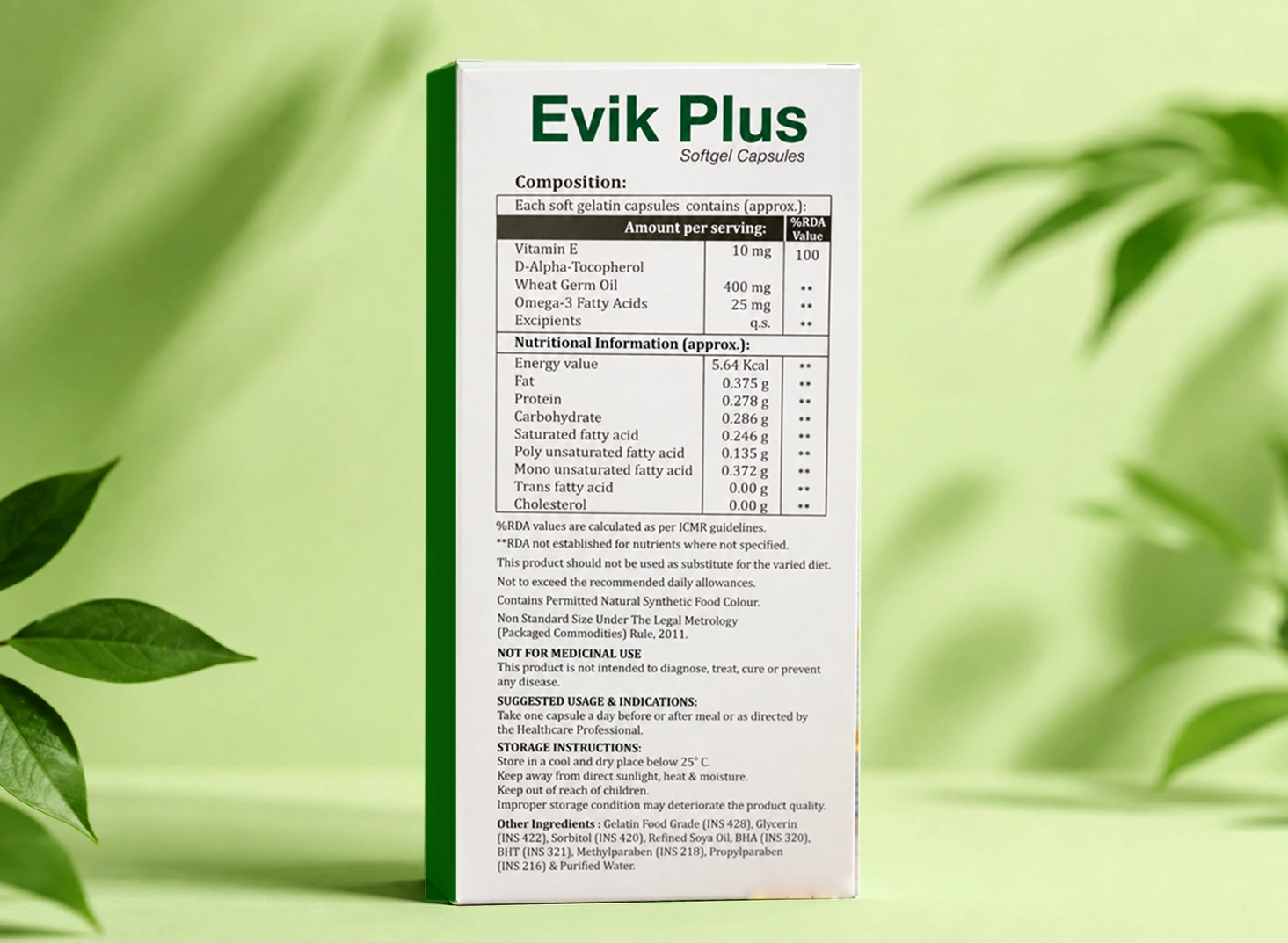EVIK PLUS SOFTGELATIN EVIK PLUS SOFTGELATIN