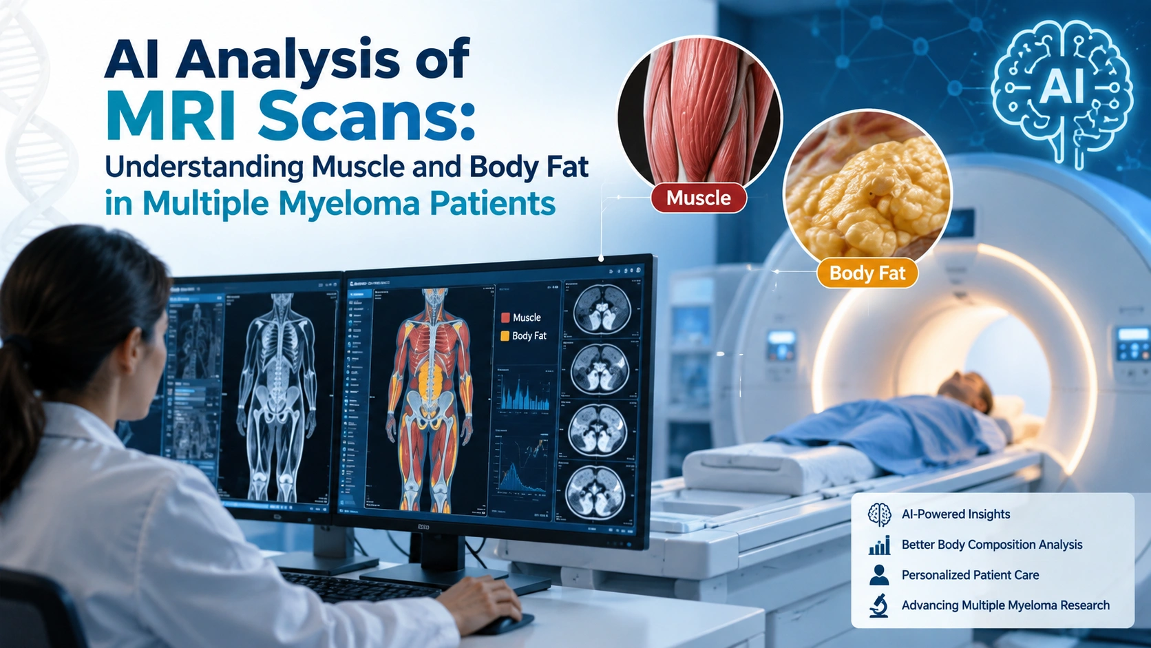 AI Analysis of MRI Scans: Understanding Muscle and Body Fat in Multiple Myeloma Patients
